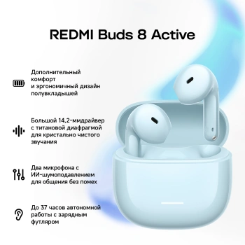 Гарнитура Xiaomi Redmi Buds 8 Active синий (bhr08jpgl)