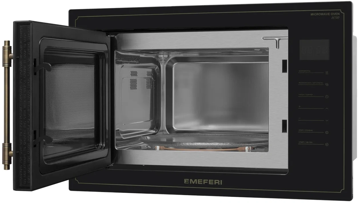 Встраиваемая микроволновая печь Meferi MMO6025BK Retro черный