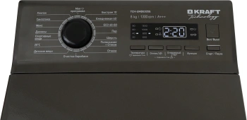 Стиральная машина полноразмерная Kraft WM Technology TCH-UMD8305G, с вертикальной загрузкой, 8кг, 1300об/мин, русский интерфейс