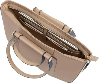 Деловая сумка женская Piquadro Circle бежевый/голубой, кожа натуральная (bd7136w92/toblu)
