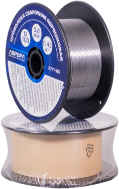 Проволока сварочная Aurora E71T-GS D0.8мм 450гр (39776)