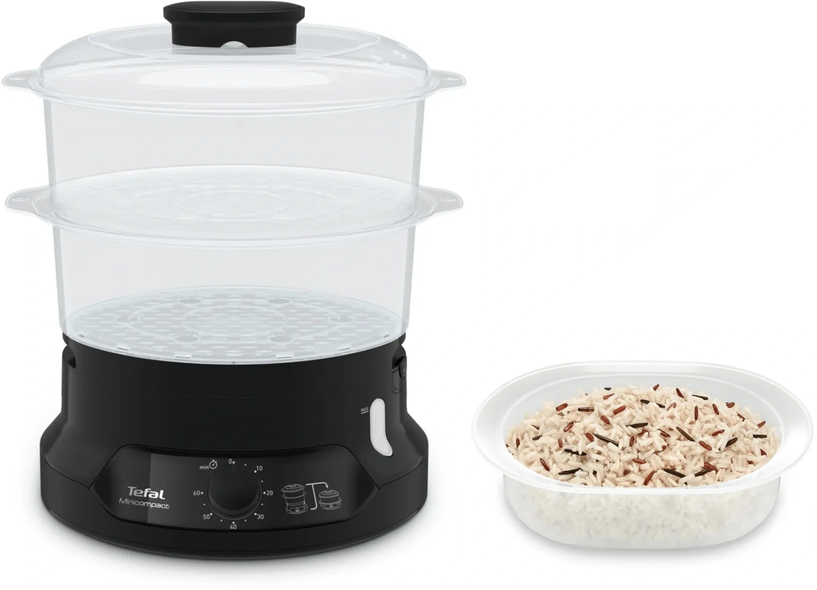 Пароварка Tefal VC139810 черный (1510001922)
