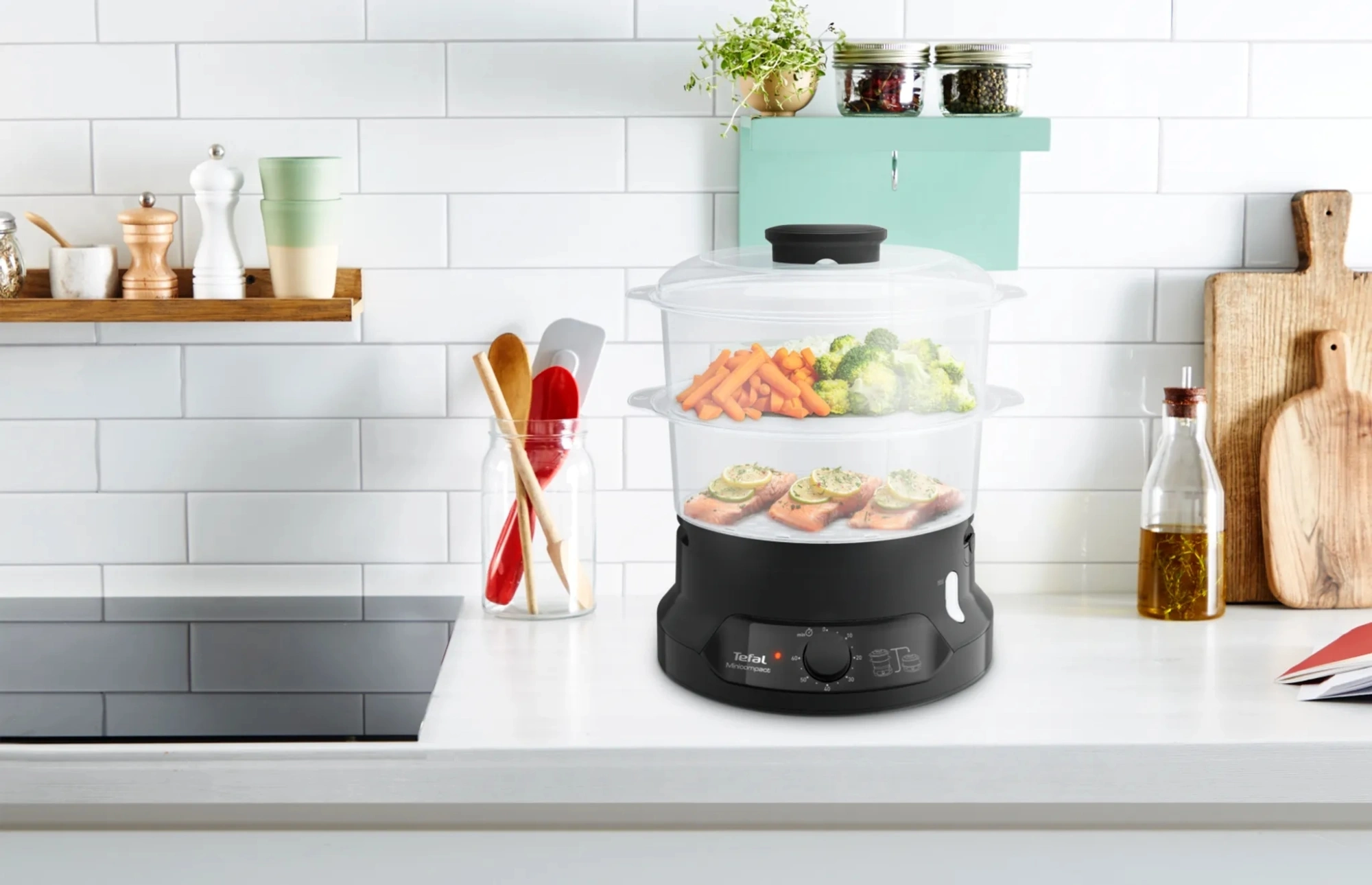 Пароварка Tefal VC139810 черный (1510001922)