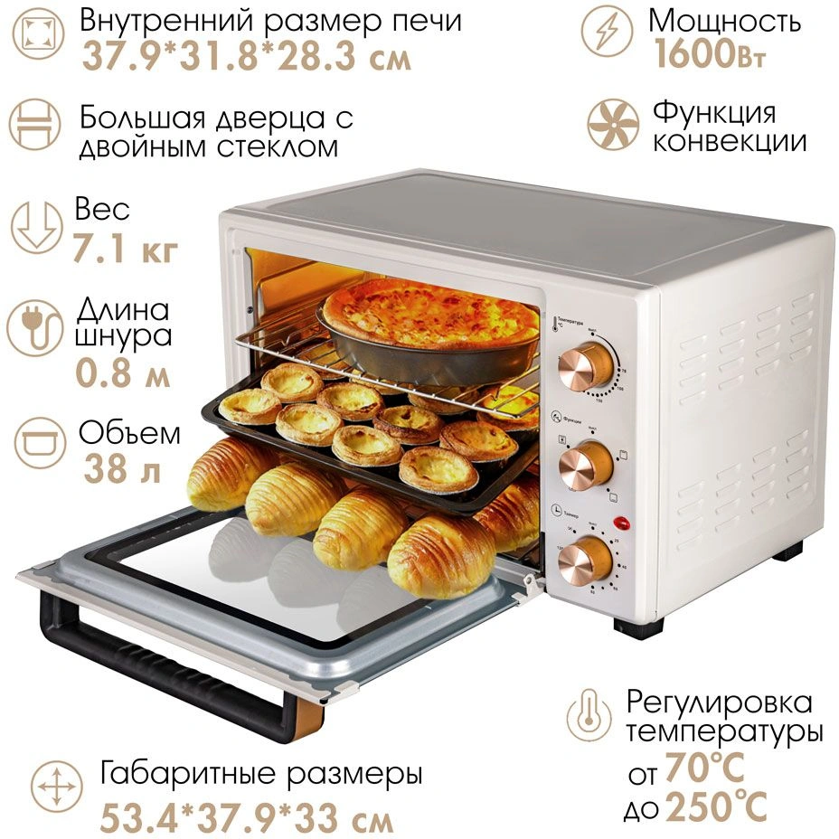 Мини-печь Endever Danko 4038 белый