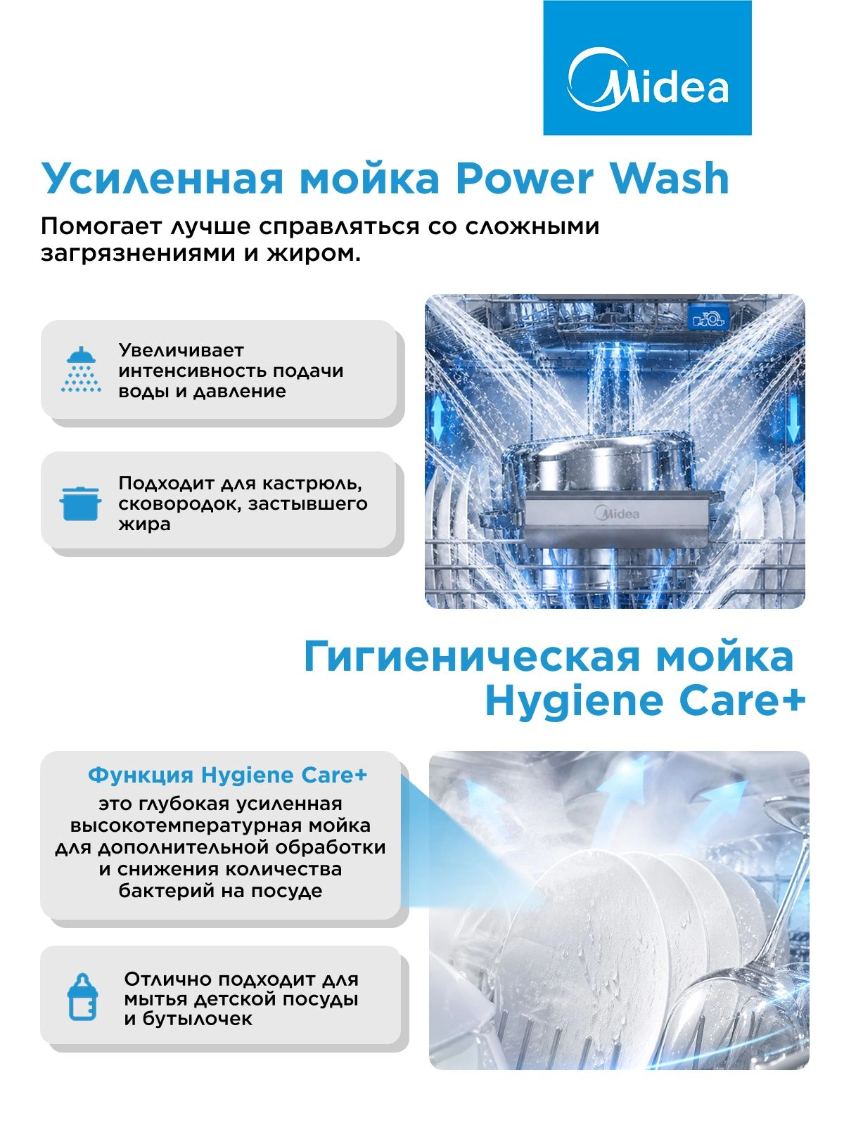 Посудомоечная машина Midea MID45S485I нержавеющая сталь