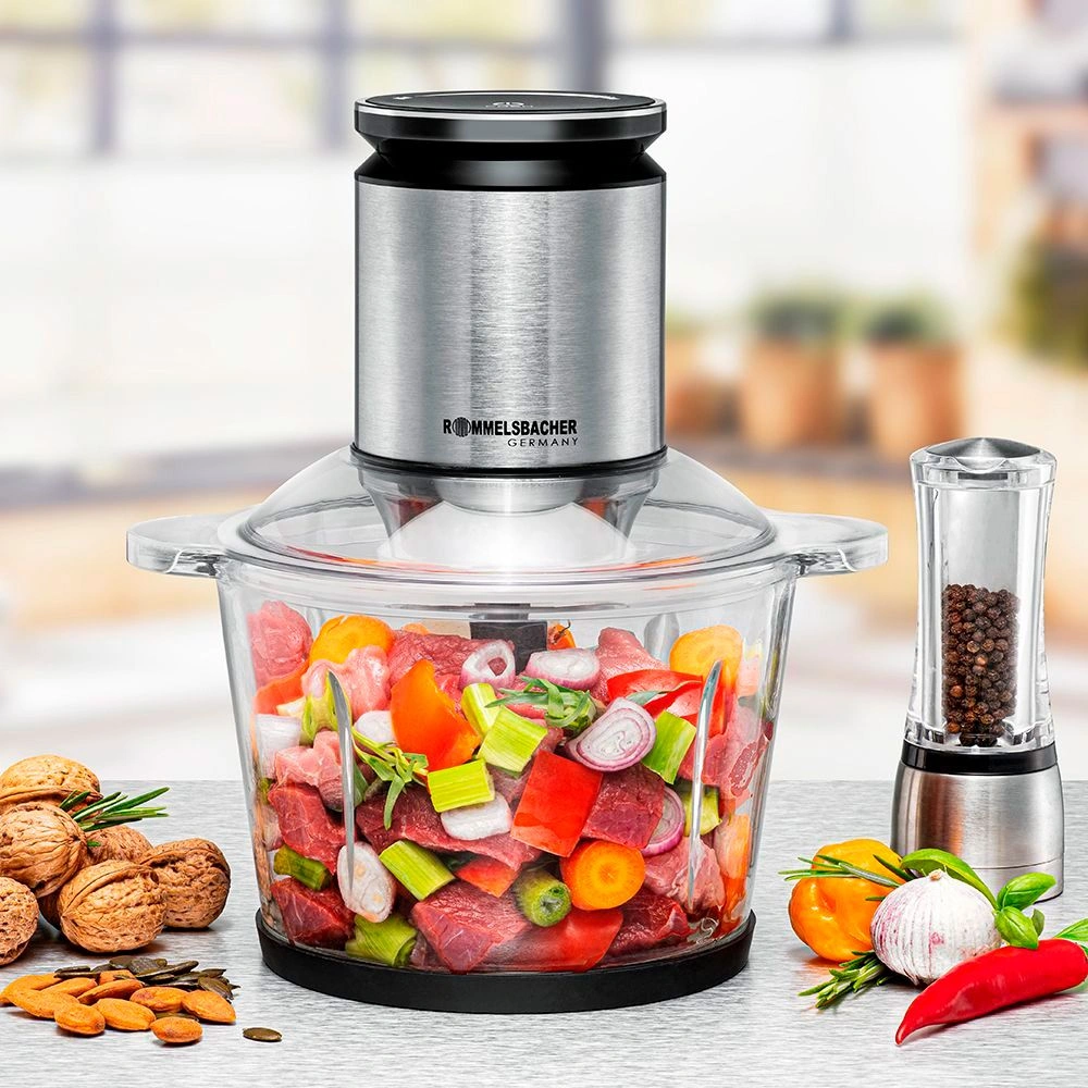 Измельчитель электрический Rommelsbacher MZ 800 серебристый