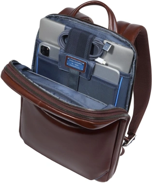 Рюкзак унисекс Piquadro Blue Square коричневый (ca6311b2/mo)