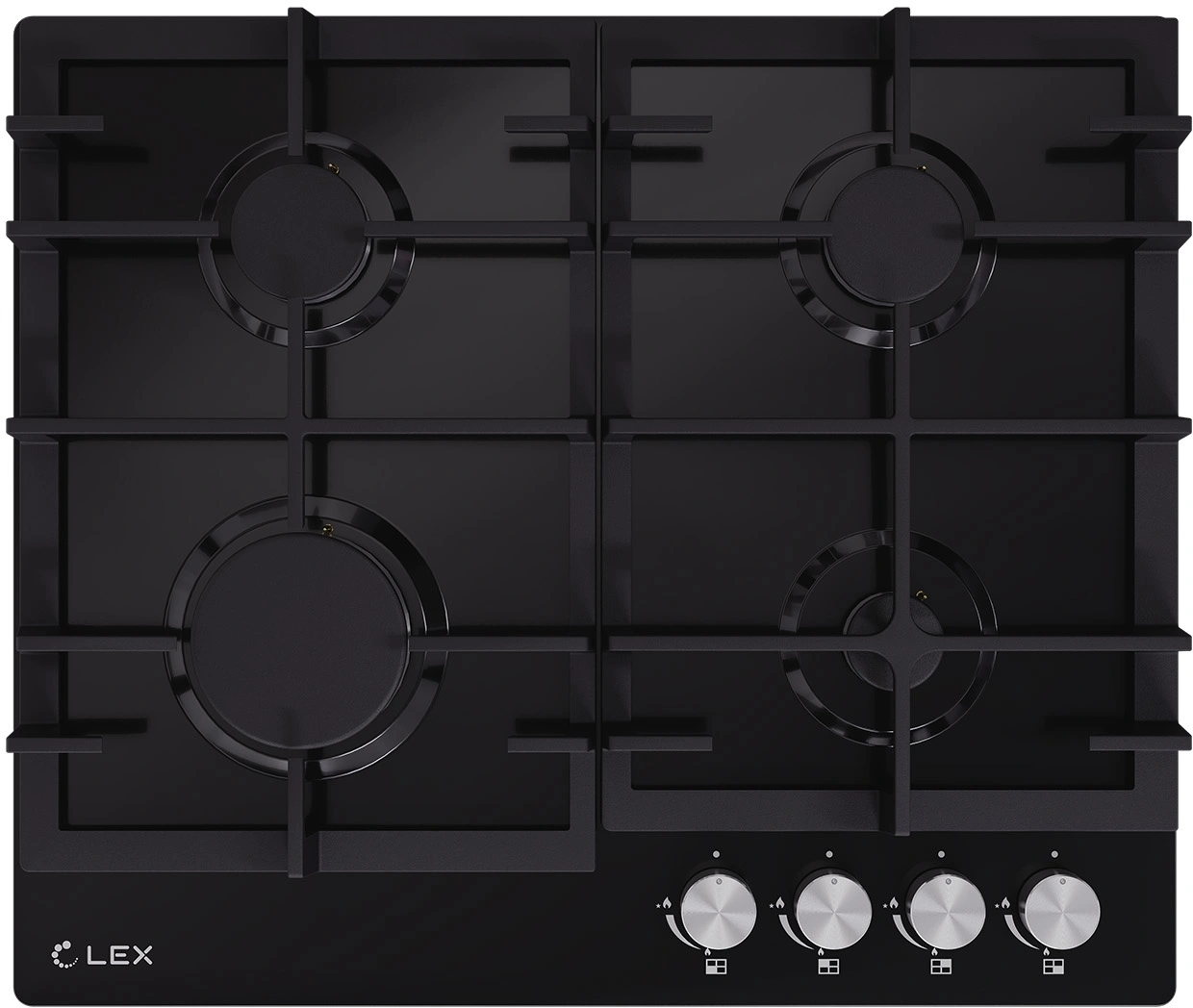 Газовая варочная поверхность Lex Hi-tech Gve 641 Bl Matt Edition черный (chao000485)