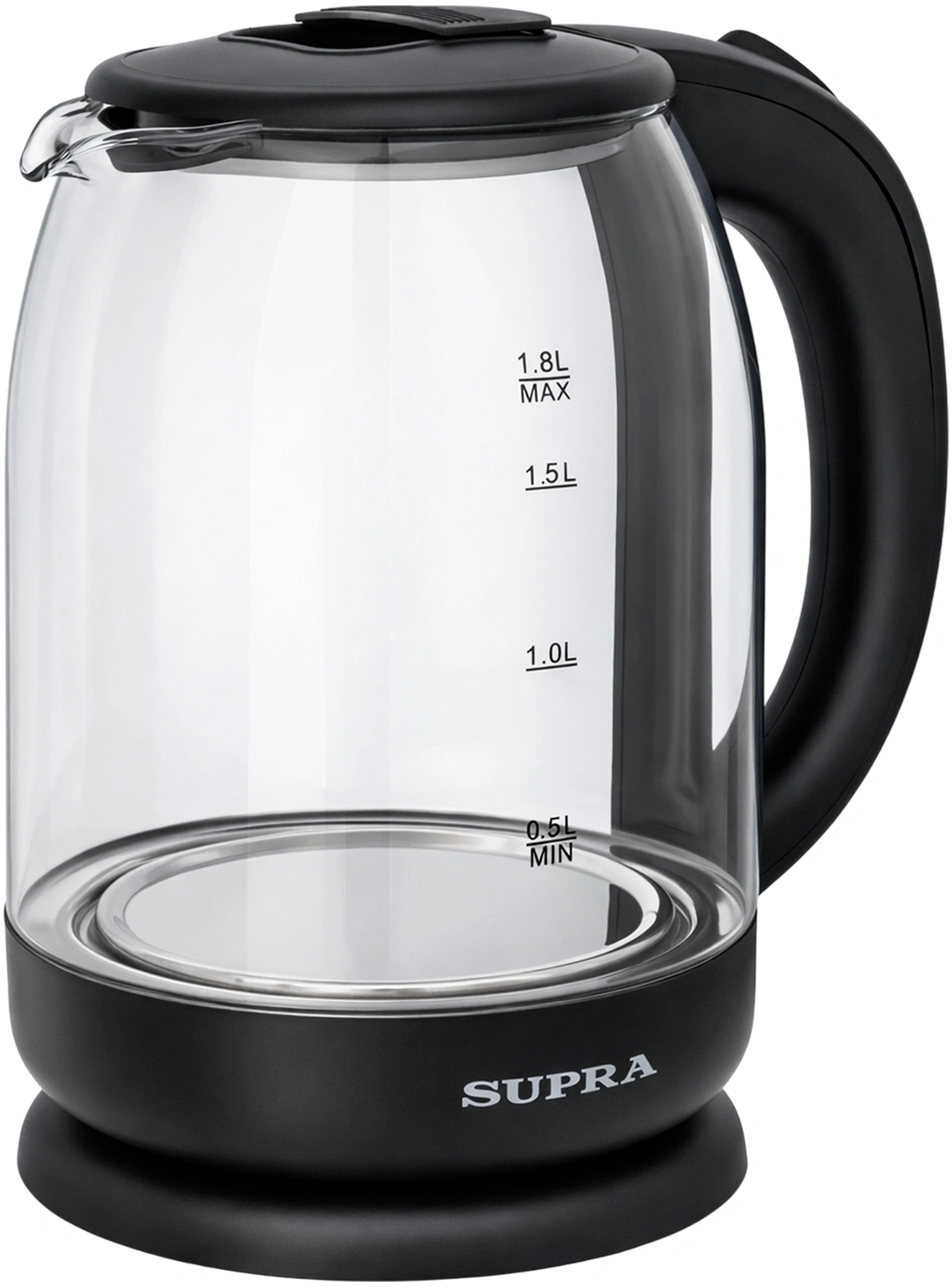 Чайник электрический Supra KES-1859G черный, стекло