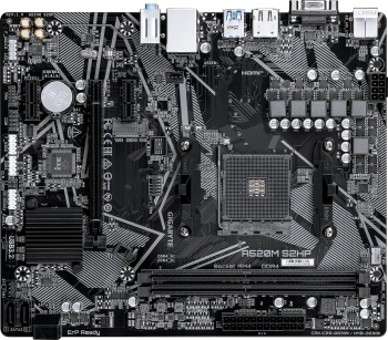 Материнская плата Gigabyte A520M S2HP, Soc-AM4, AMD A520, mATX