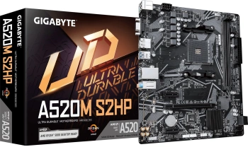 Материнская плата Gigabyte A520M S2HP, Soc-AM4, AMD A520, mATX