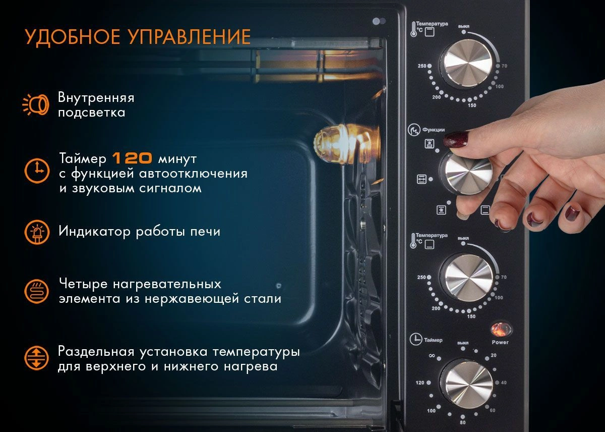 Мини-печь Endever Danko 4069 черный (90901)