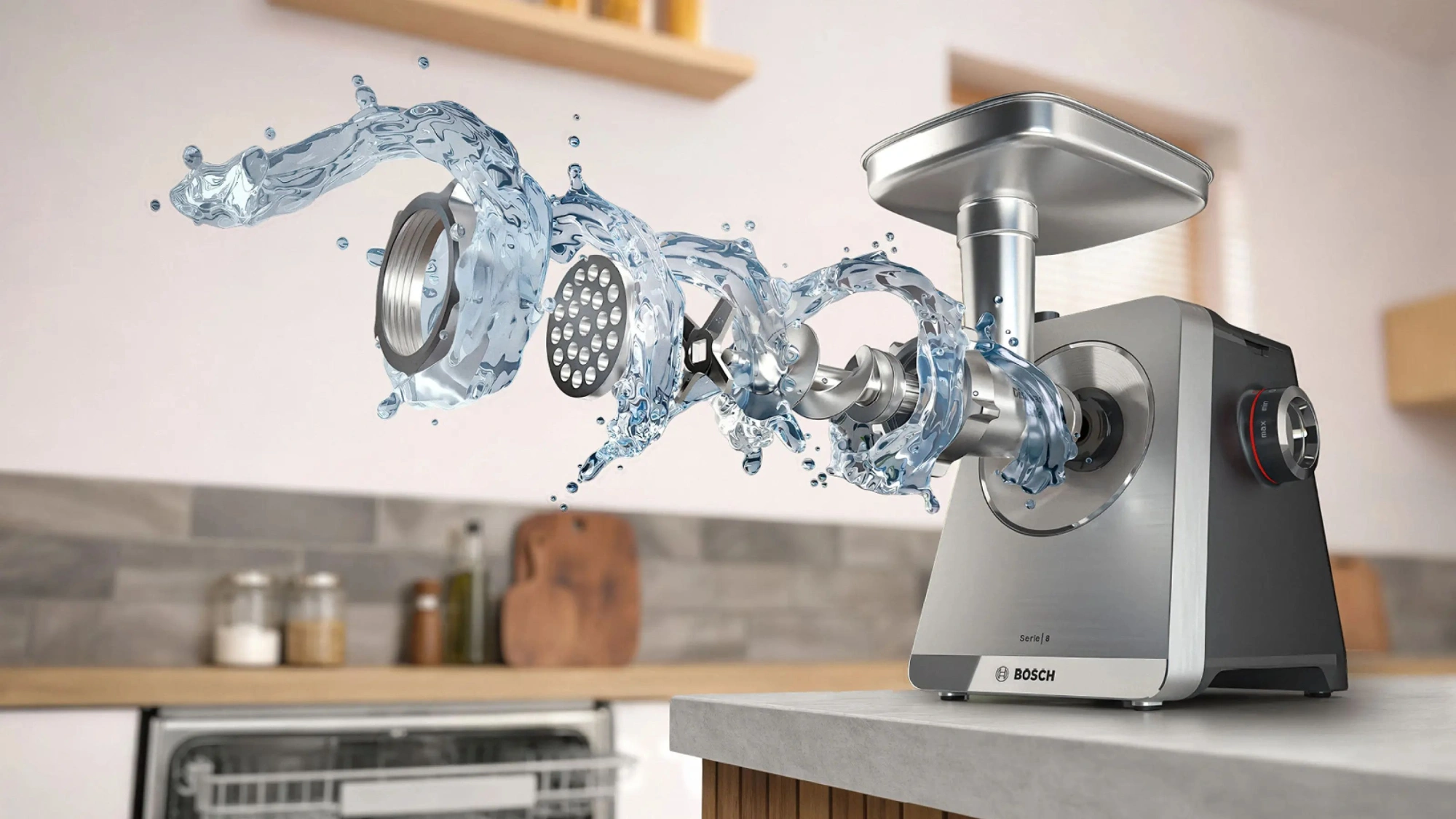 Мясорубка Bosch Series 8 MFWS820M черный