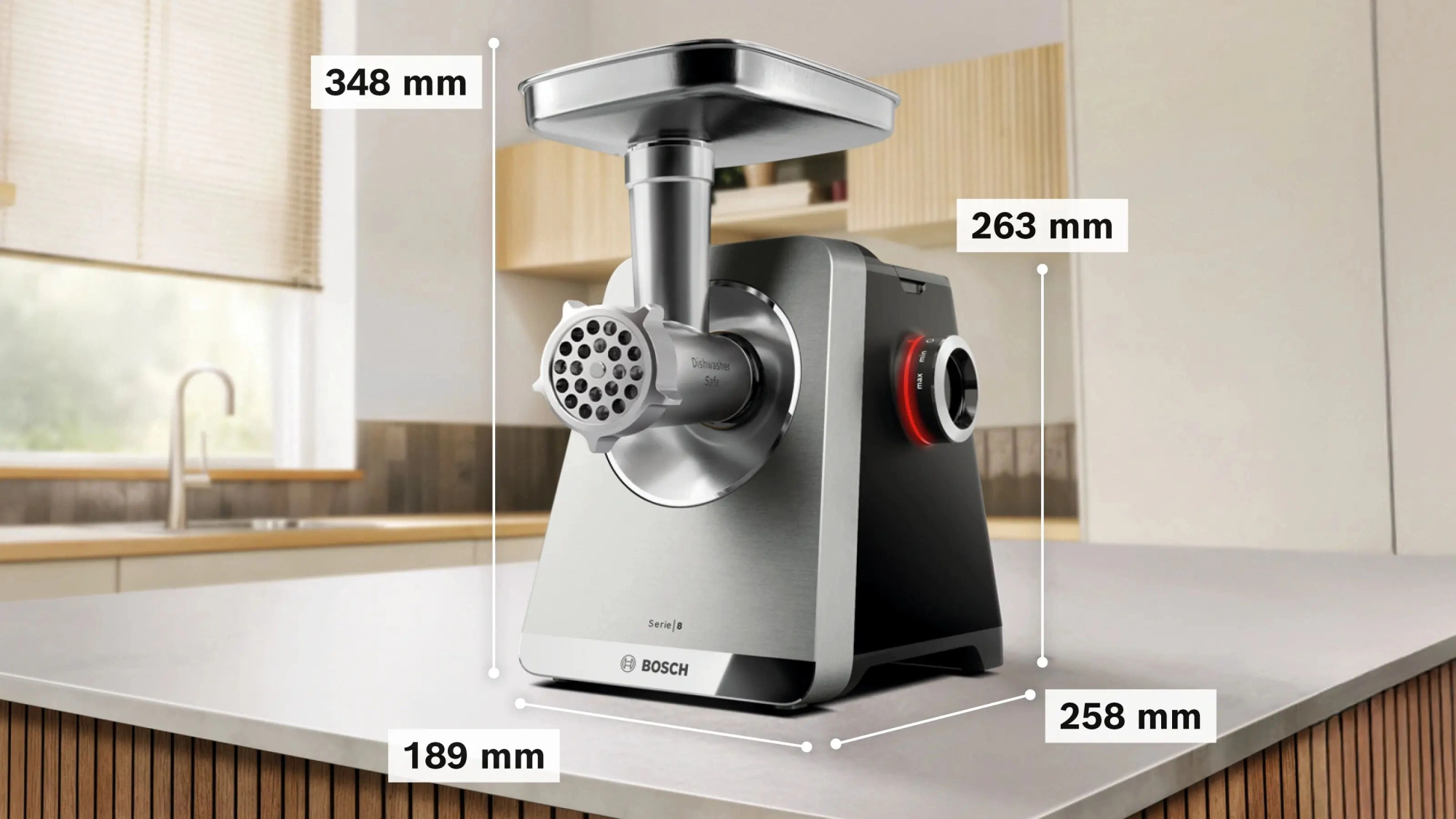 Мясорубка Bosch Series 8 MFWS820M черный
