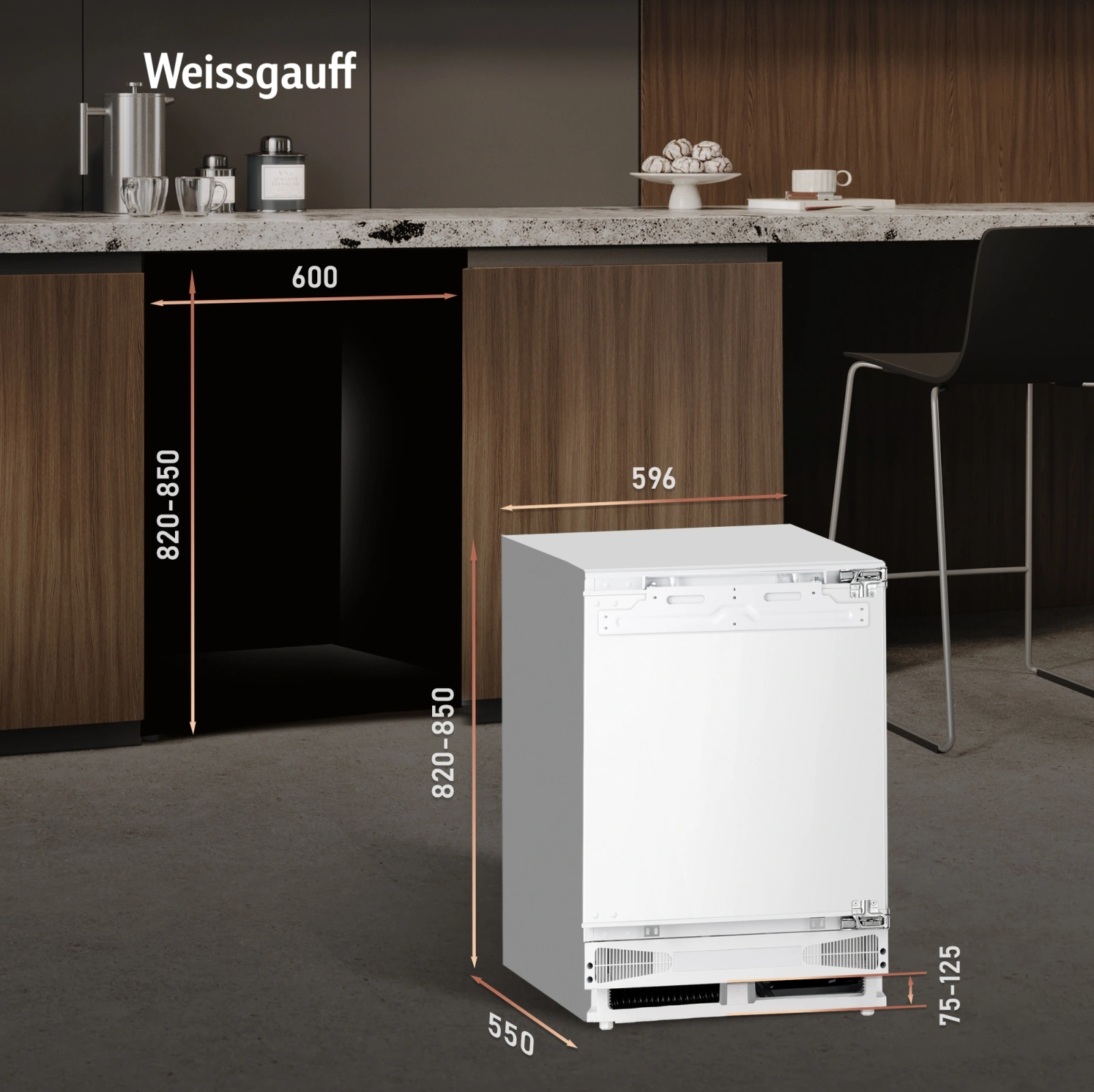 Морозильная камера Weissgauff WFI-85 Inverter NoFrost (441035)