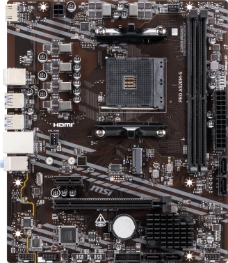 Материнская плата MSI PRO A520M-S, Soc-AM4, AMD A520, mATX