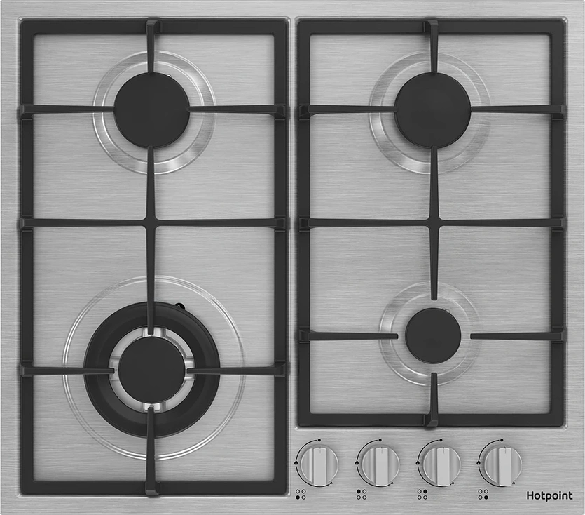 Газовая варочная поверхность Hotpoint HGMT 642 W IX серебристый (869891100380)