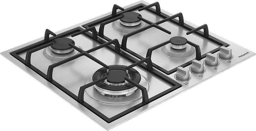 Газовая варочная поверхность Hotpoint HGMT 642 W IX серебристый (869891100380)