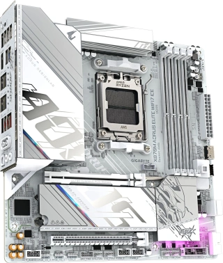 Материнская плата Gigabyte X870M AORUS ELITE WIFI7 ICE, Socket AM5, AMD X870, mATX (x870m a elite wf7 ice)
