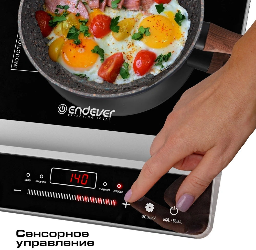 Плита Индукционная Endever Skyline IP-65 черный (90734)