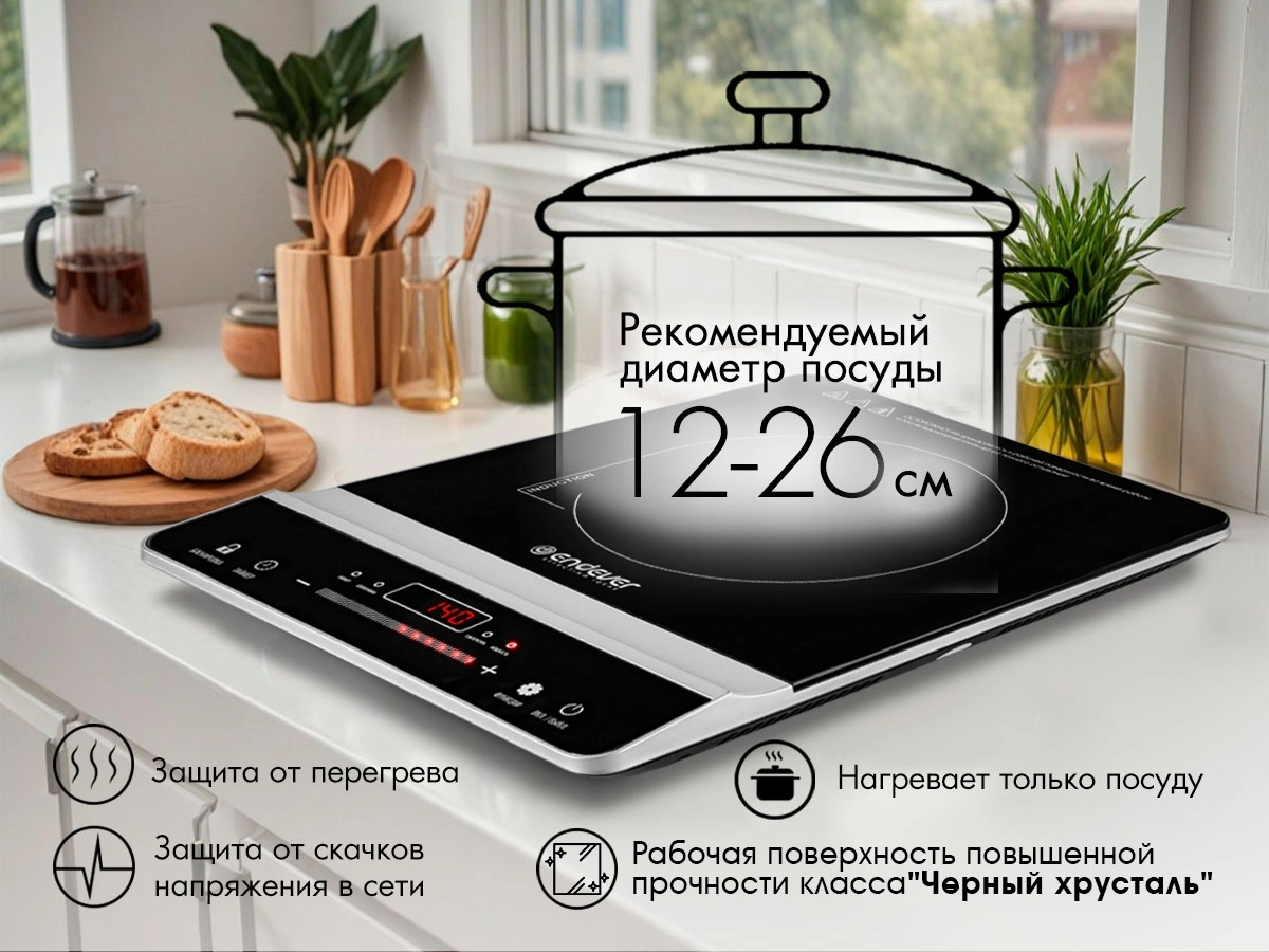 Плита Индукционная Endever Skyline IP-65 черный (90734)