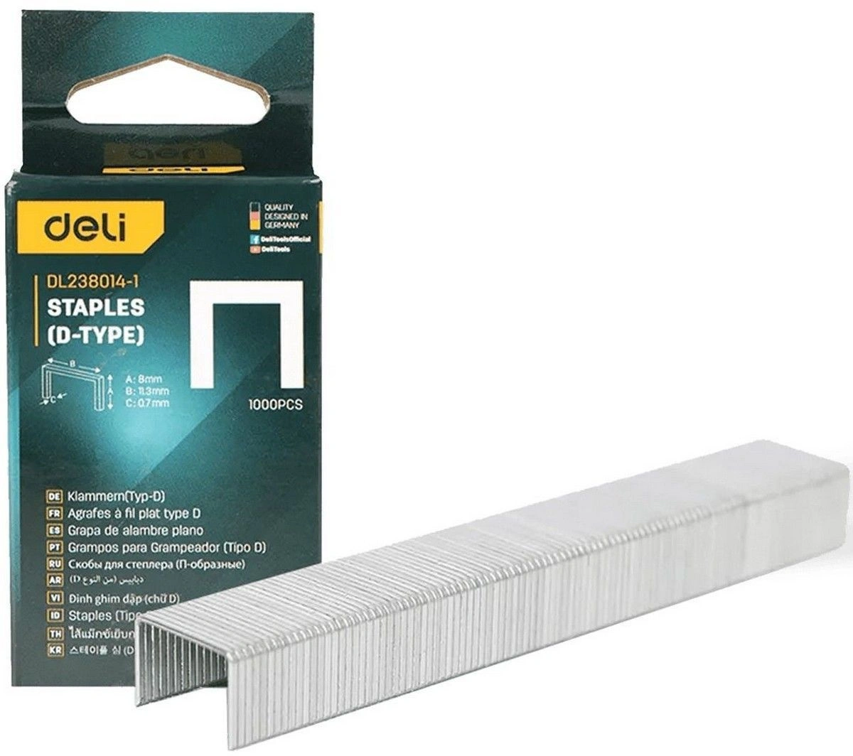Скобы для степлера Deli DL238014-1