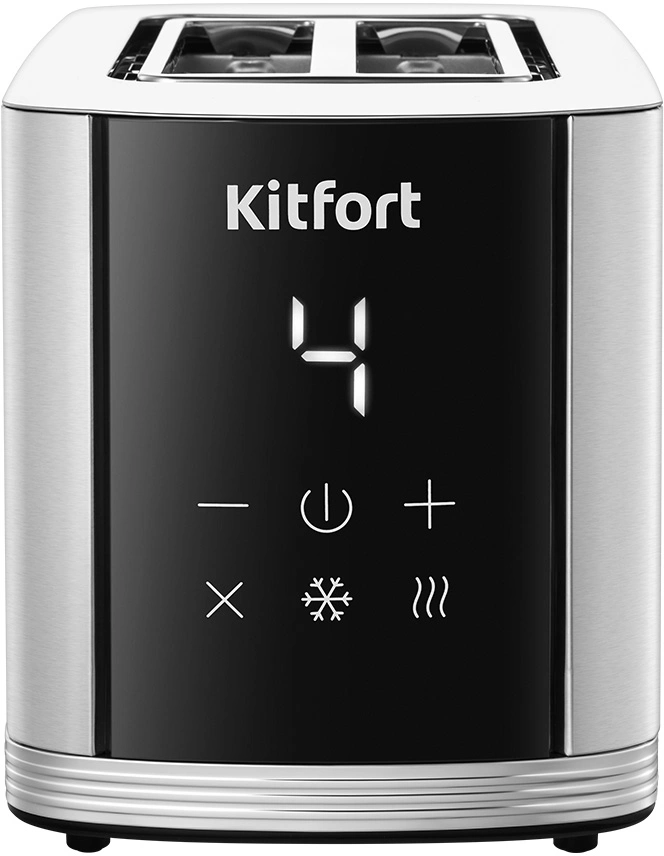 Тостер Kitfort КТ-9978 нержавеющая сталь/черный