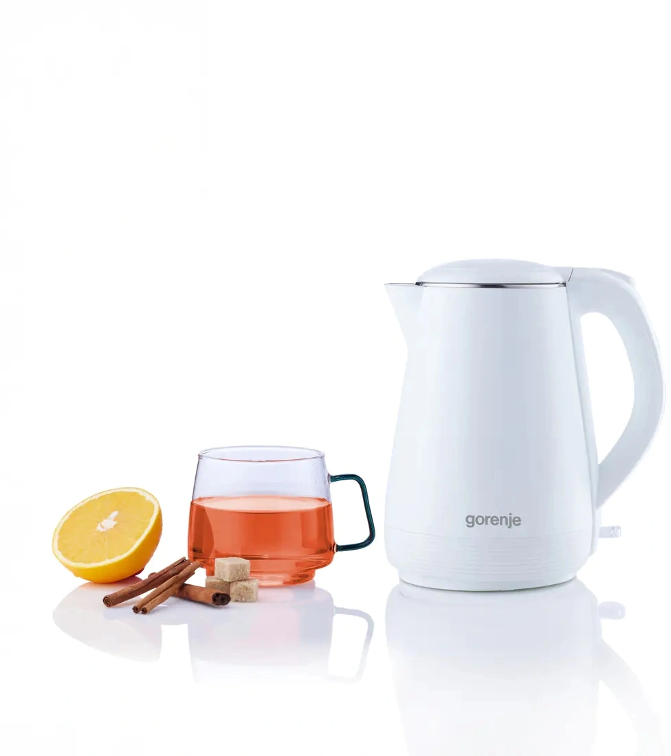 Чайник электрический Gorenje K17DWR белый, пластик