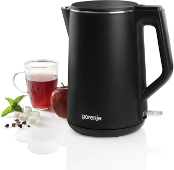 Чайник электрический Gorenje K15DWBK черный, пластик