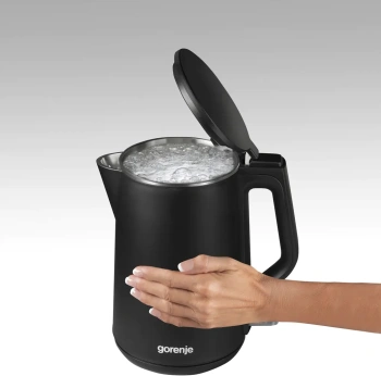 Чайник электрический Gorenje K15DWBK черный, пластик