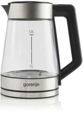 Чайник электрический Gorenje K17TRG нержавеющая сталь, стекло