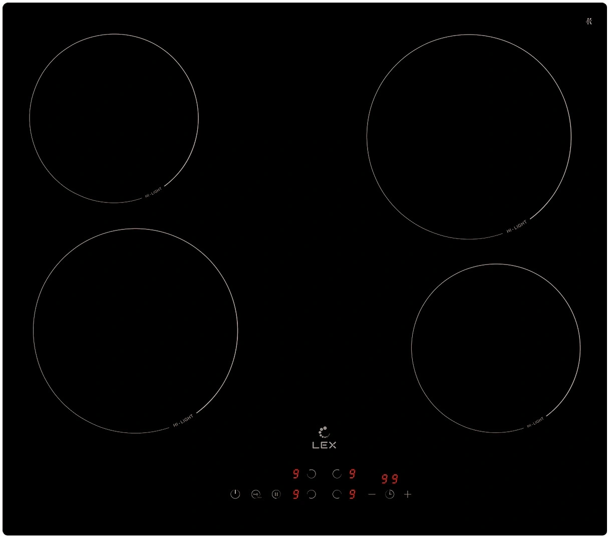 Варочная поверхность Lex EVH 6040B BL черный (chpe000056)