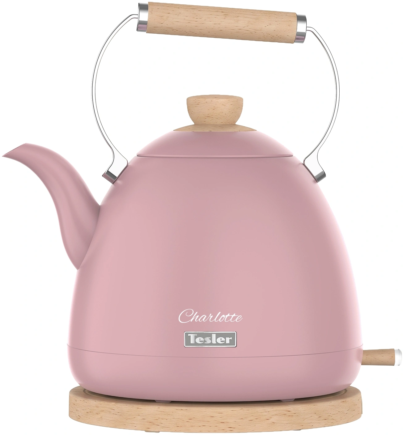 Чайник электрический Tesler KT-1720 розовый, нержавеющая сталь