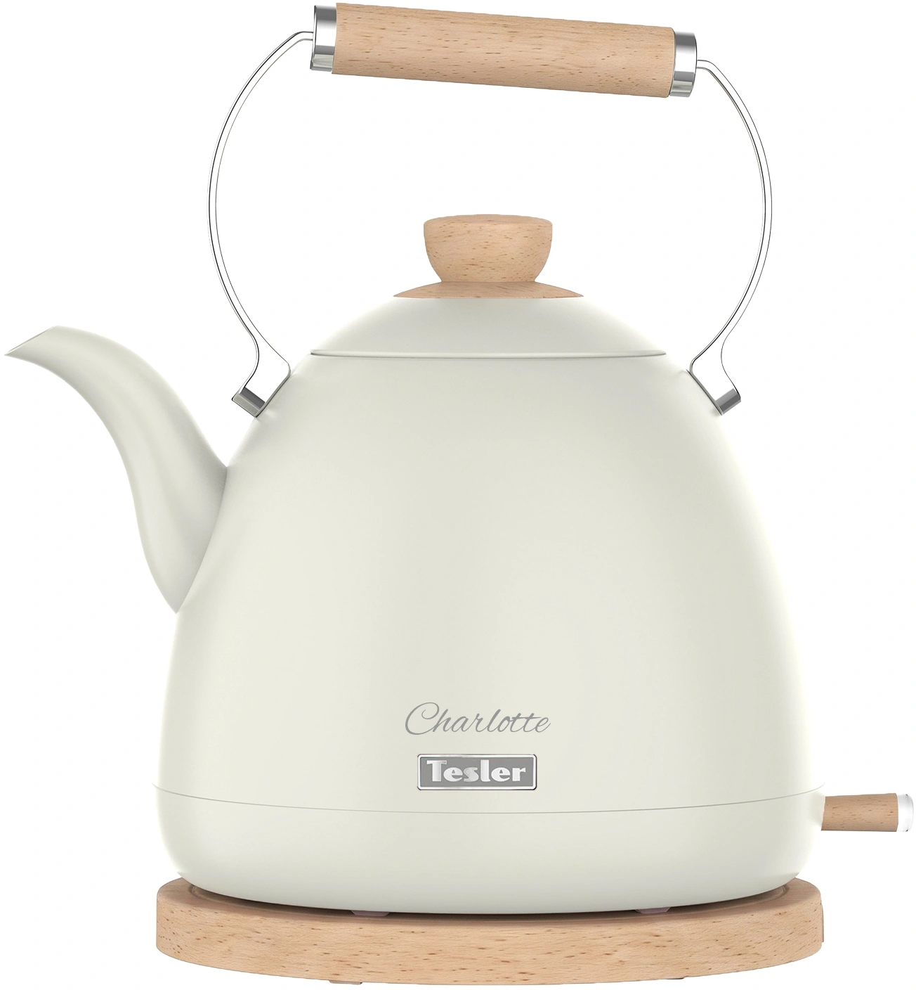 Чайник электрический Tesler KT-1720 слоновая кость, нержавеющая сталь