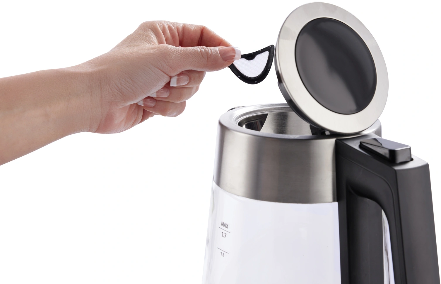 Чайник электрический Gorenje K17OGS нержавеющая сталь/прозрачный, стекло