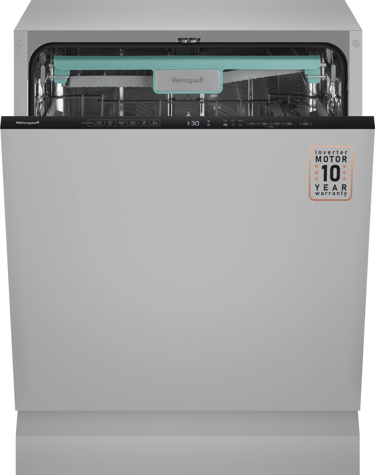 Посудомоечная машина Weissgauff BDW 6135 D Inverter AutoOpen Timer Floor нержавеющая сталь (440432)
