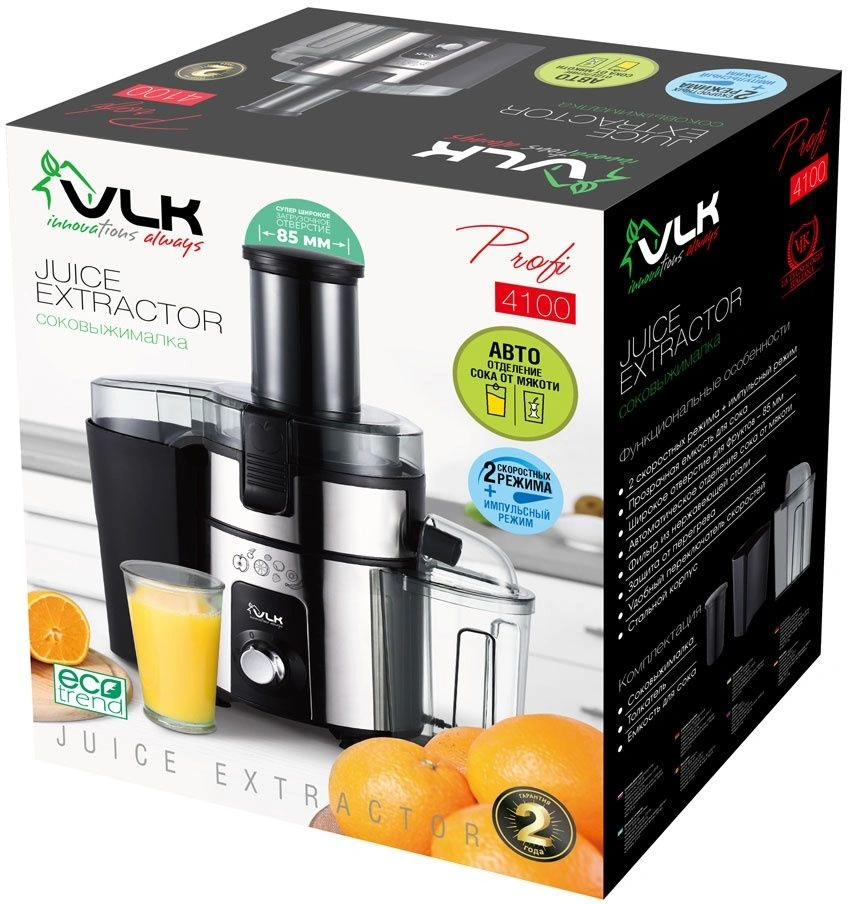 Соковыжималка центробежная VLK Profi-4100 черный (90425)