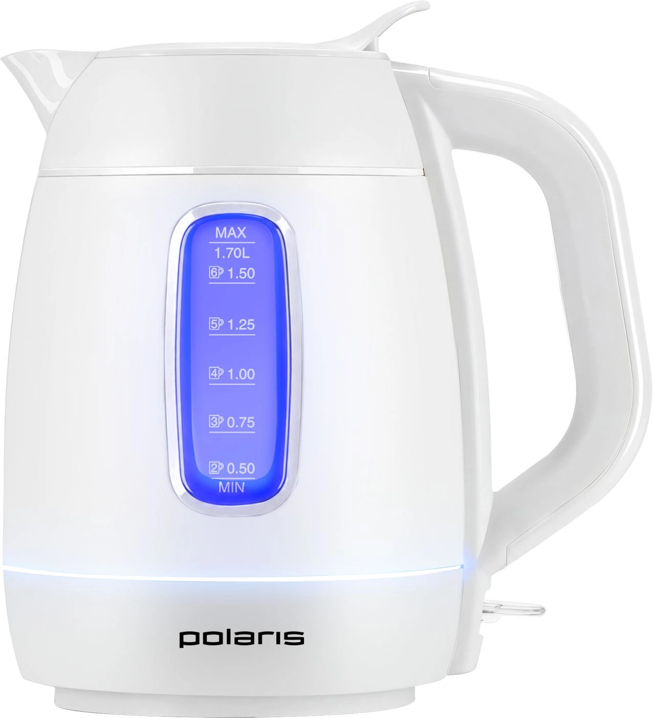 Чайник электрический Polaris PWK 0723DDW белый, пластик