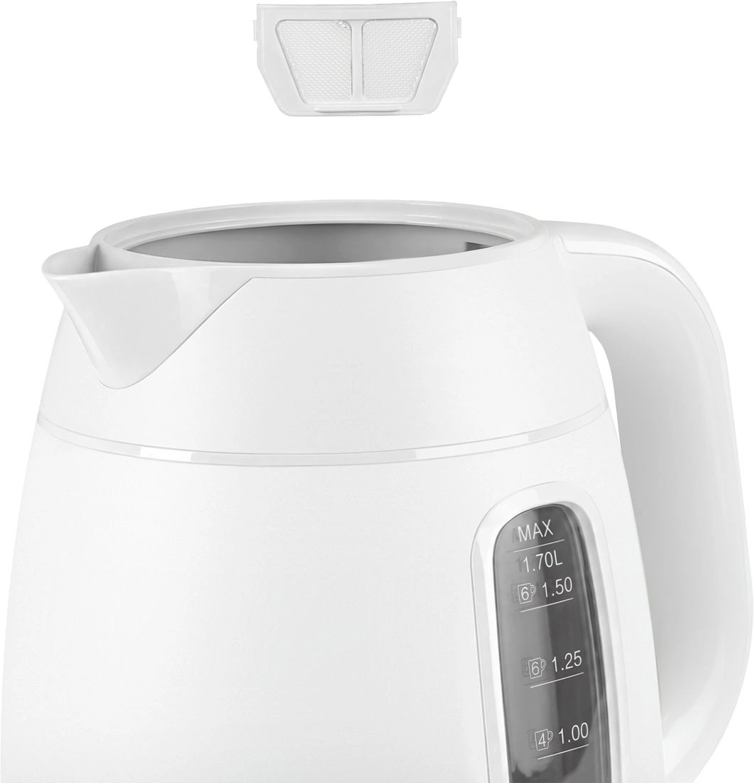 Чайник электрический Polaris PWK 0724DDW белый, пластик