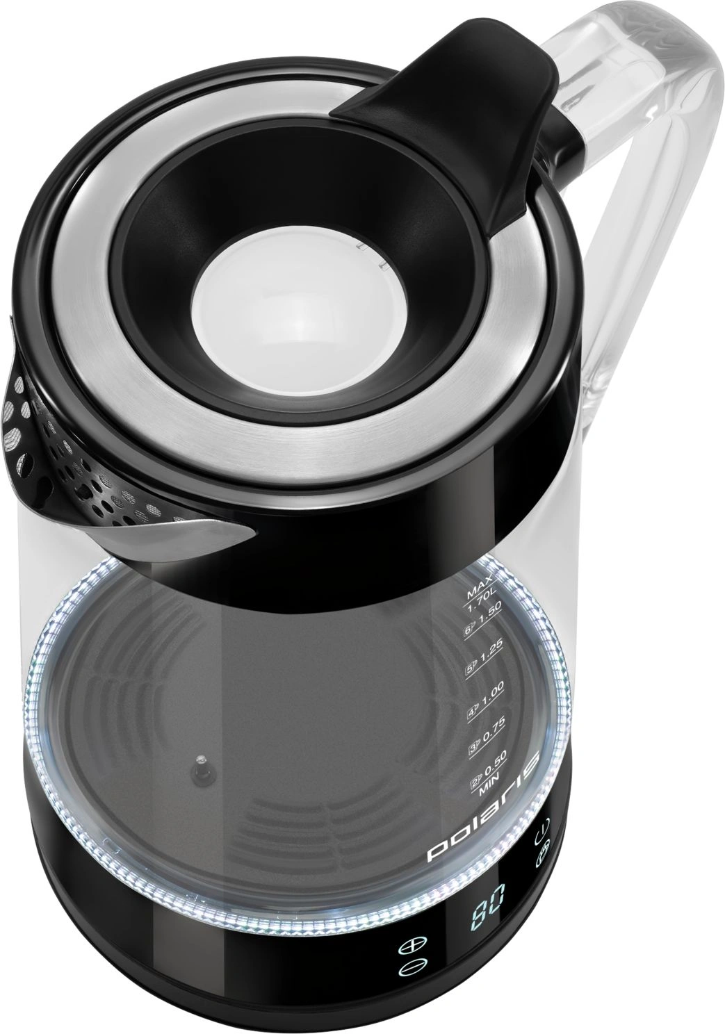 Чайник электрический Polaris PWK 1715CGLD черный, стекло