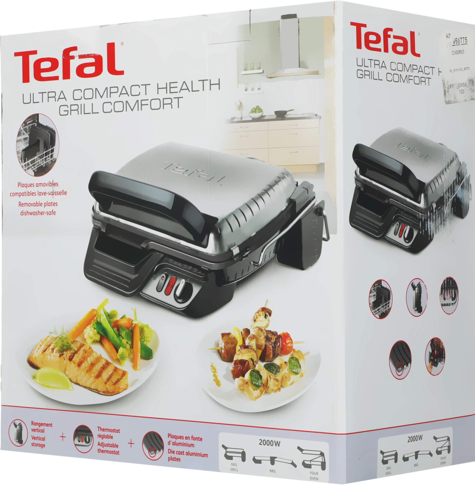Электрогриль Tefal GC306012 серебристый/черный (2100059178)
