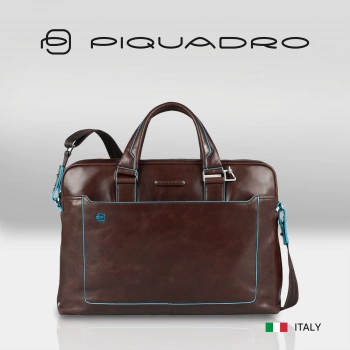 Деловая сумка Piquadro Blue Square коричневый, кожа натуральная (ca3335b2/mo)