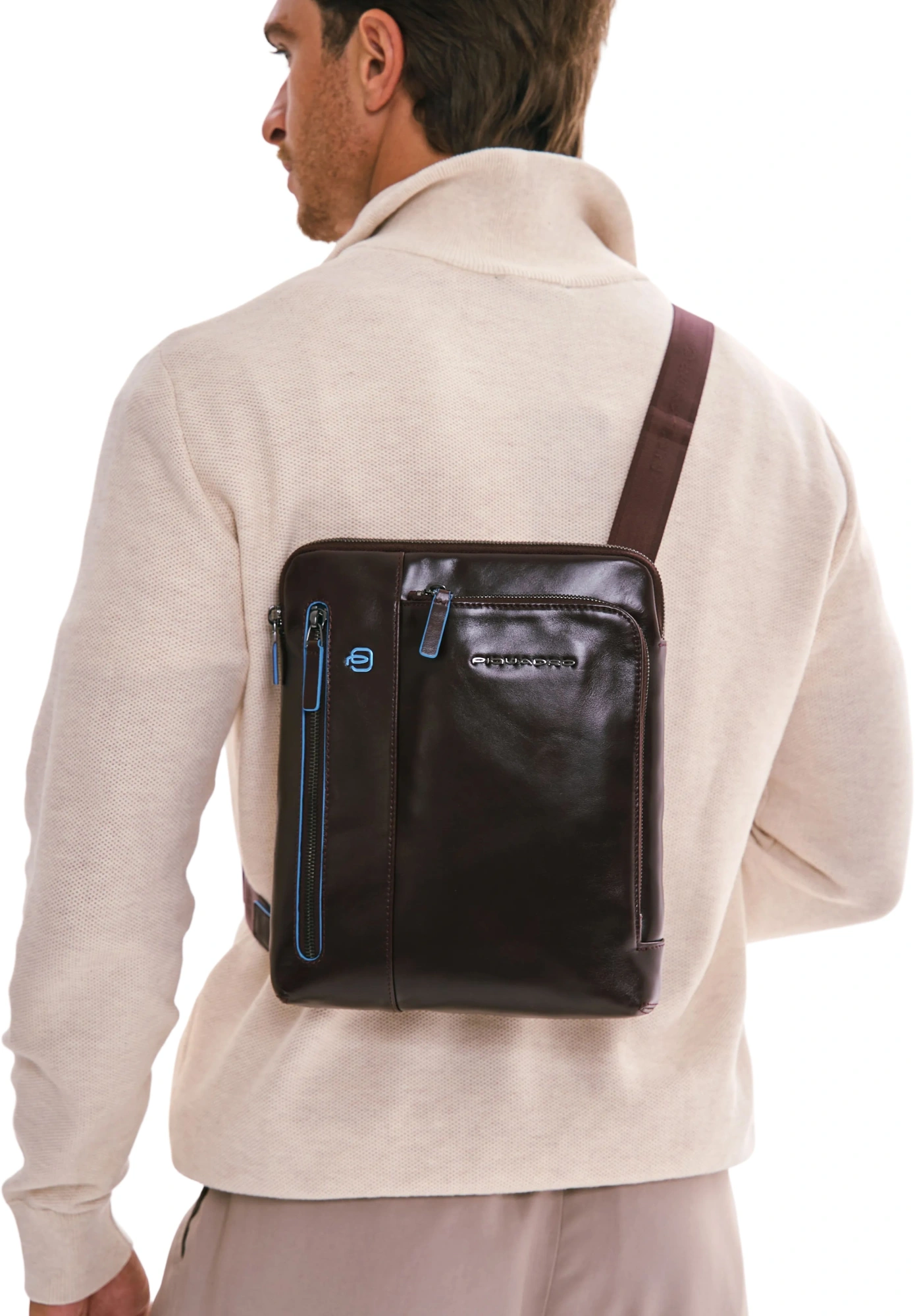 Сумка Piquadro Blue Square коричневый, кожа натуральная (ca1816b2/mo)
