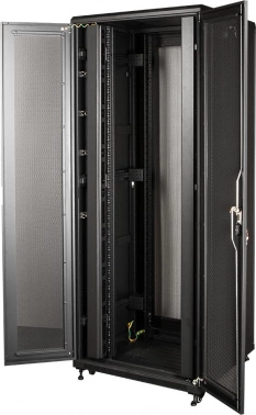 Шкаф серверный Lanmaster TWT-CBB-42U-8X10-P1 42U черный