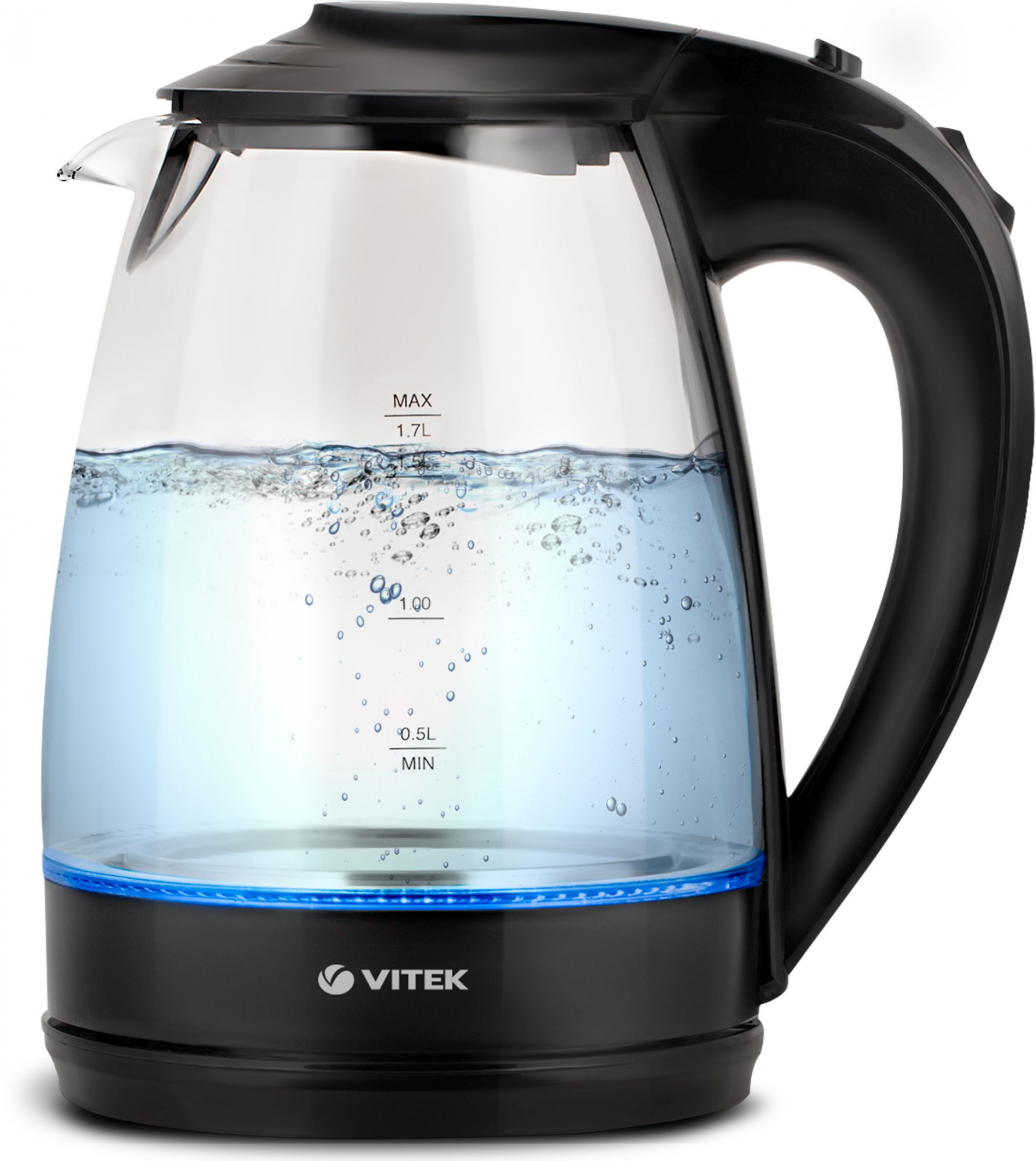 Чайник электрический Vitek VT-1122 черный, стекло
