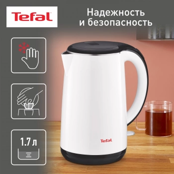 Чайник электрический Tefal KO260130 белый/черный, пластик (7211002463)