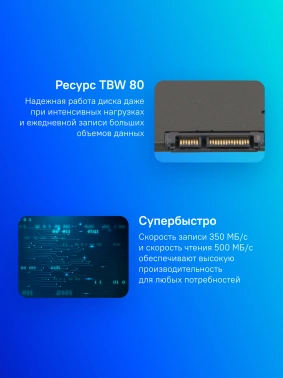 Твердотельный накопитель Kingston A400 240ГБ, 2.5", SATA-III, SATA SA400S37/240G