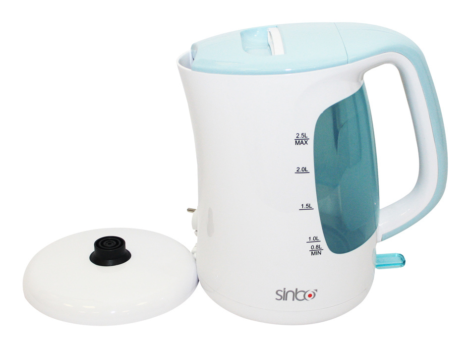Чайник электрический Sinbo SK 7367 белый/голубой, пластик