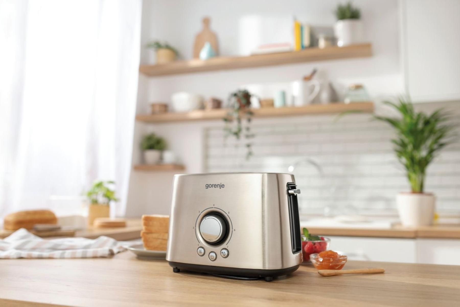 Тостер Gorenje T1000E серебристый/черный