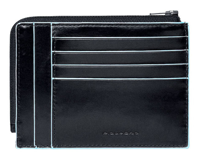 Чехол для кредитных карт Piquadro Blue Square черный натур.кожа (pu1243b2r/n)